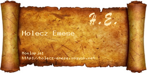 Holecz Emese névjegykártya